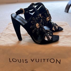 Black and Gold Louie Vuitton Heels
